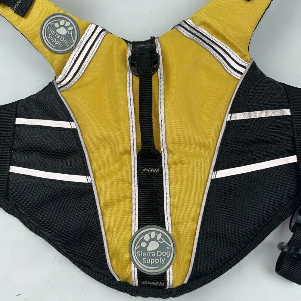 Sierra Dog Supply Dog Life Jacket Size S Yellow Unisex Reflective Adjust Clips